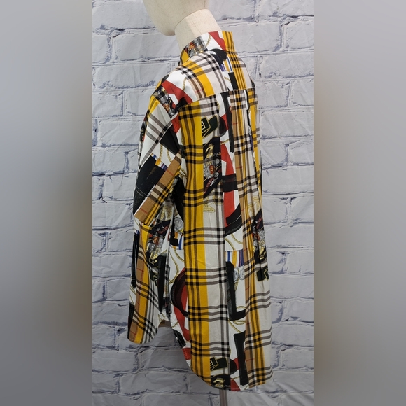 NWT Burberry Women's Shirt Button Up Dress Shirt Check Fieldfare 6 US - Picture 9 of 16